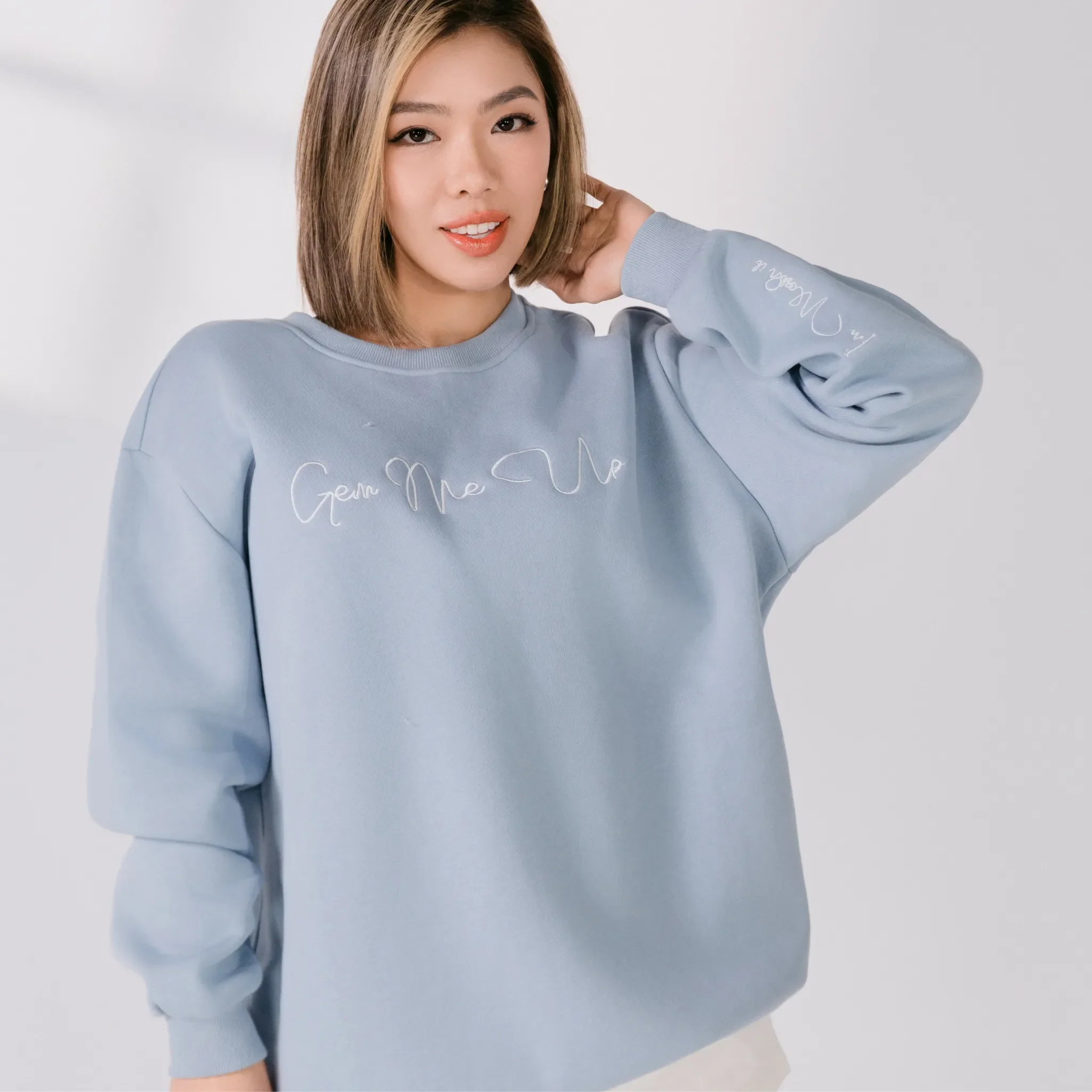 Gem Me Up (I'm worth it) Powder Blue Crewneck - Image 3